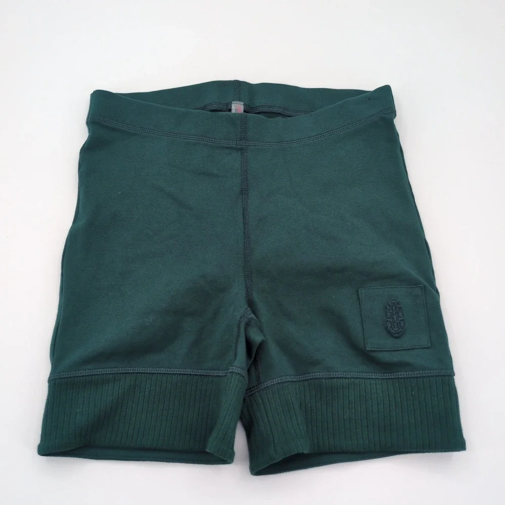 FP Movement Free People Victory Bike Shorts Forest Green Knit Ribbed Small S